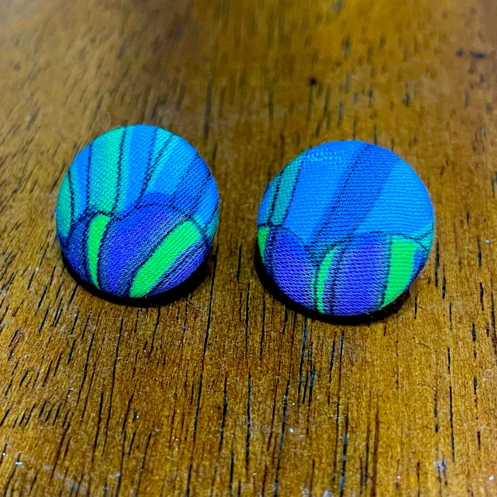 Vintage fabric earrings